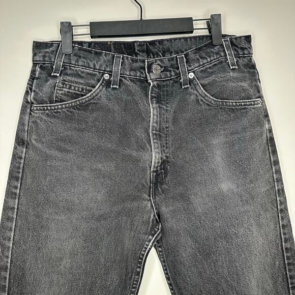 vintage Levi's orange tag Regular Fit Slim Leg black distressed denim - Picture 2 of 8